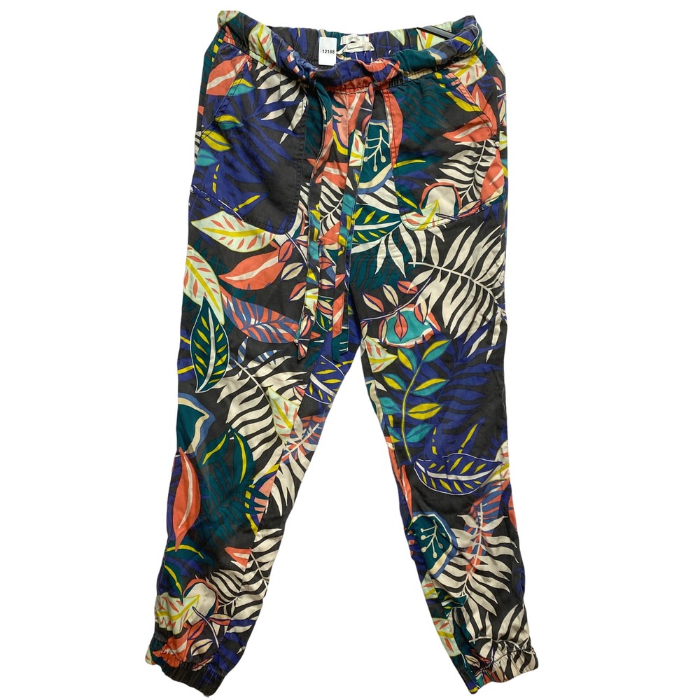 C&C California Jogger Women S Multicolor Tropical Leaf Print Lyocell Drawstring